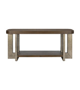 Bassett Cerused Charcoal Oak, Faux Metal Nova Console Table