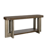Bassett Cerused Charcoal Oak, Faux Metal Nova Console Table