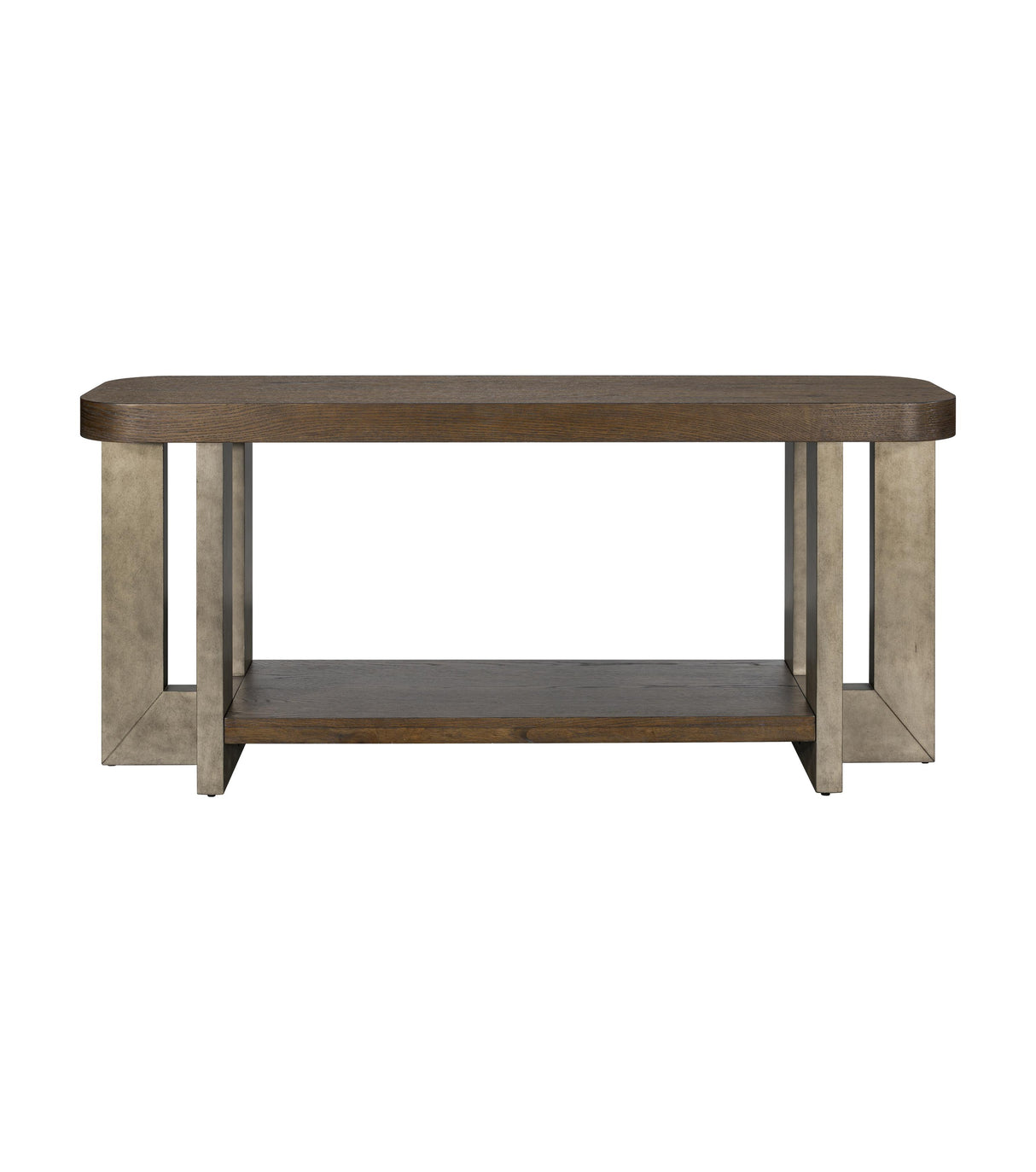 Bassett Cerused Charcoal Oak, Faux Metal Nova Console Table