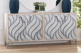 Bassett White Wash Mango, Contrasting Bone/Resin, Pewter Base Leia Server