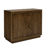 Bassett Rich Brown Zebrano, Gold Accents Claudia Hall Cabinet