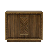 Bassett Rich Brown Zebrano, Gold Accents Claudia Hall Cabinet