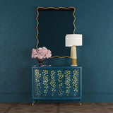 Bassett Rich Brown Zebrano, Gold Accents Claudia Hall Cabinet