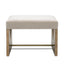 Bassett Brown Ash Burl, Grey Velvet Laurent Accent Stool