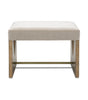 Bassett Brown Ash Burl, Grey Velvet Laurent Accent Stool