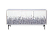Bassett White Wash Mango, Contrasting Ivory & Blue Bone/Resin, Soft Pewter Zooey Server