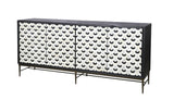 Bassett Black Mango, Black/White Bone & Resin, Antique Brass Klaus Server