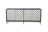 Bassett Black Mango, Black/White Bone & Resin, Antique Brass Klaus Server