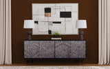 Bassett Black Mango, Black/White Bone & Resin, Antique Brass Klaus Server