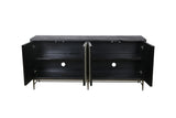 Bassett Black Mango, Black/White Bone & Resin, Antique Brass Klaus Server
