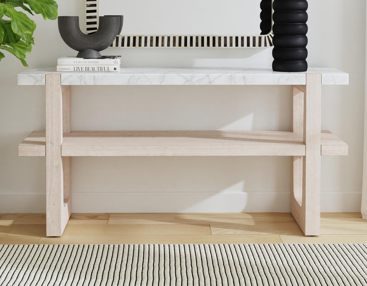 Bassett Ash veneer Newport Console Table