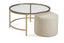 Bassett Antique Gold Anderson Round Cocktail Table