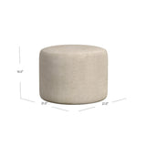 Bassett White Anderson Round Ottoman