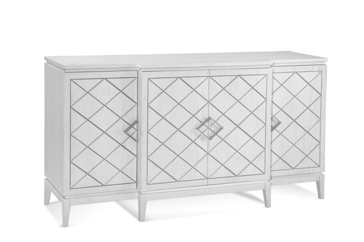 Bassett White/Silver Farrow Server