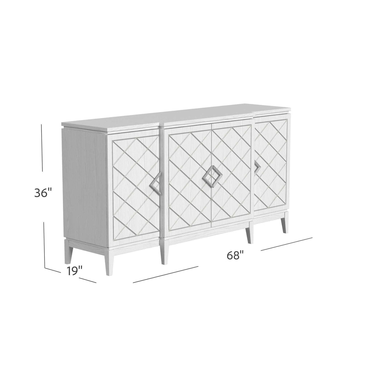 Bassett White Farrow Server