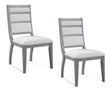 Bassett Platinum/Cream Nylah Dining Chair Set of 2