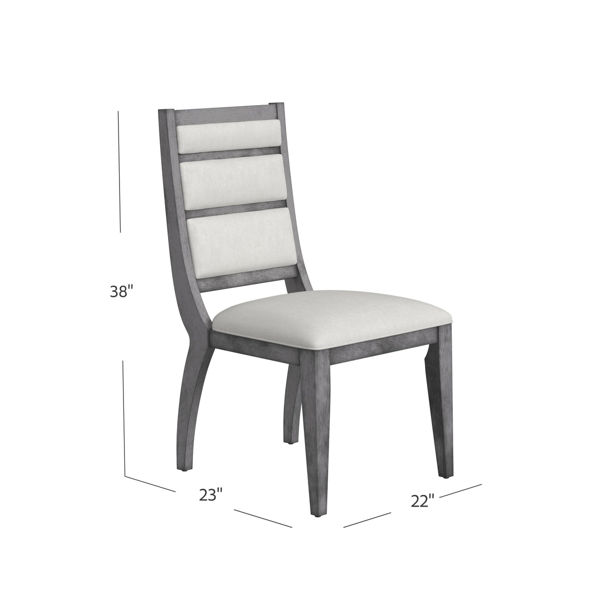 Bassett Gray Nylah Dining Chair Set of 2
