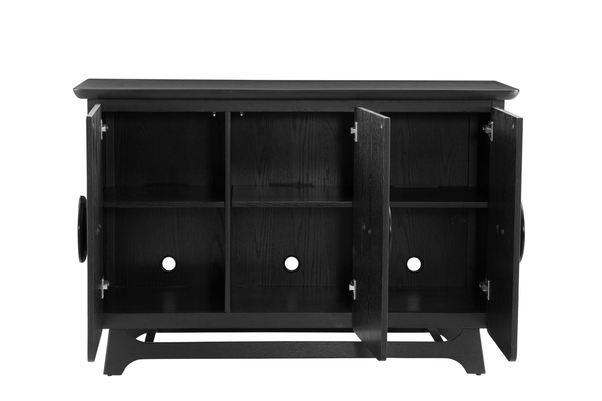 Bassett Matte Black Dunnigan Black Server