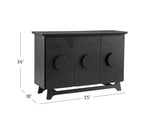 Bassett Matte Black Dunnigan Black Server