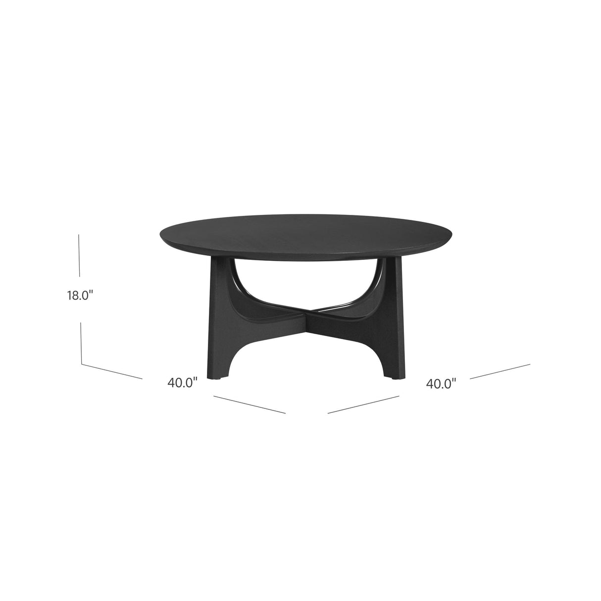 Bassett Black Dunnigan Round Coffee