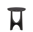 Bassett Black Matta Stain Dunnigan Round End Table