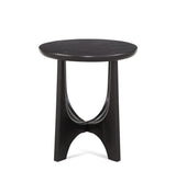 Bassett Black Matta Stain Dunnigan Round End Table