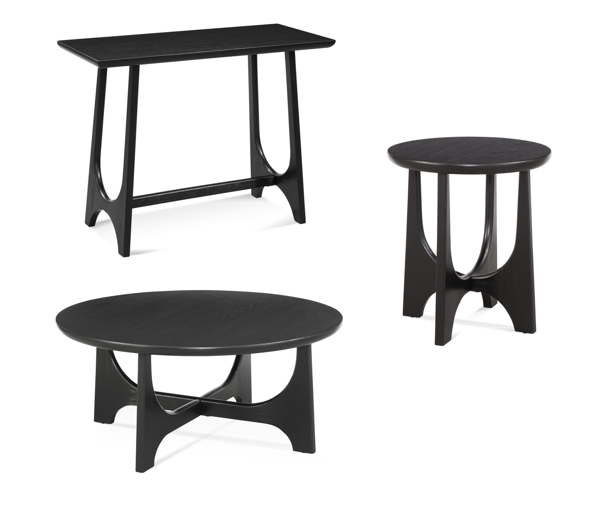 Bassett Black Dunnigan Round End Table