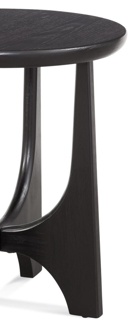 Bassett Black Dunnigan Round End Table
