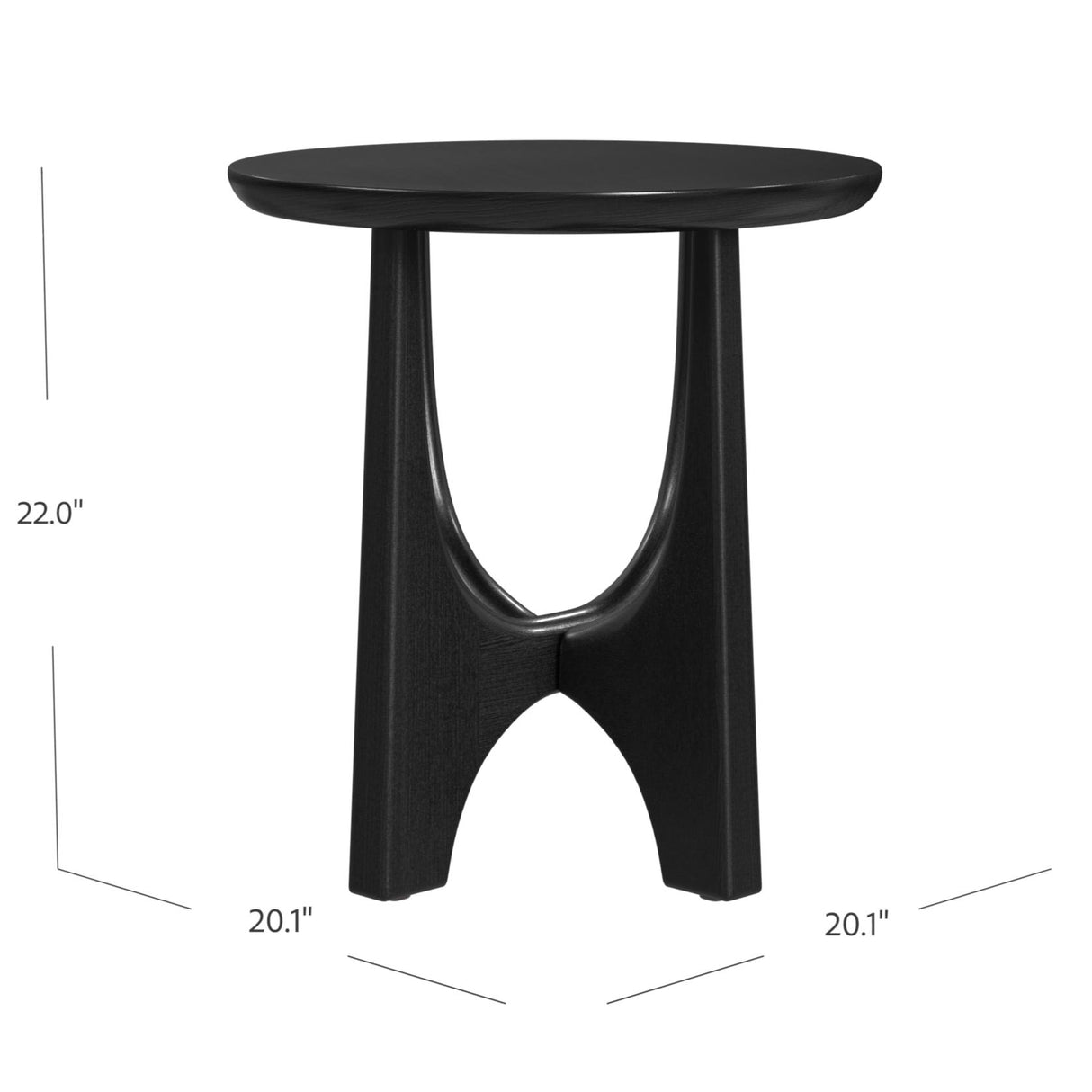 Bassett Black Dunnigan Round End Table