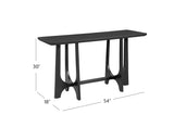 Bassett Matte Black Dunnigan Black Console