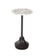 Bassett Black Metal / White Marble Talley Accent Table