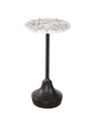 Bassett Black Metal / White Marble Talley Accent Table