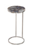 Bassett Grey Agate/Brushed Nickel McCoy Accent Table