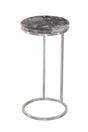 Bassett Grey Agate/Brushed Nickel McCoy Accent Table