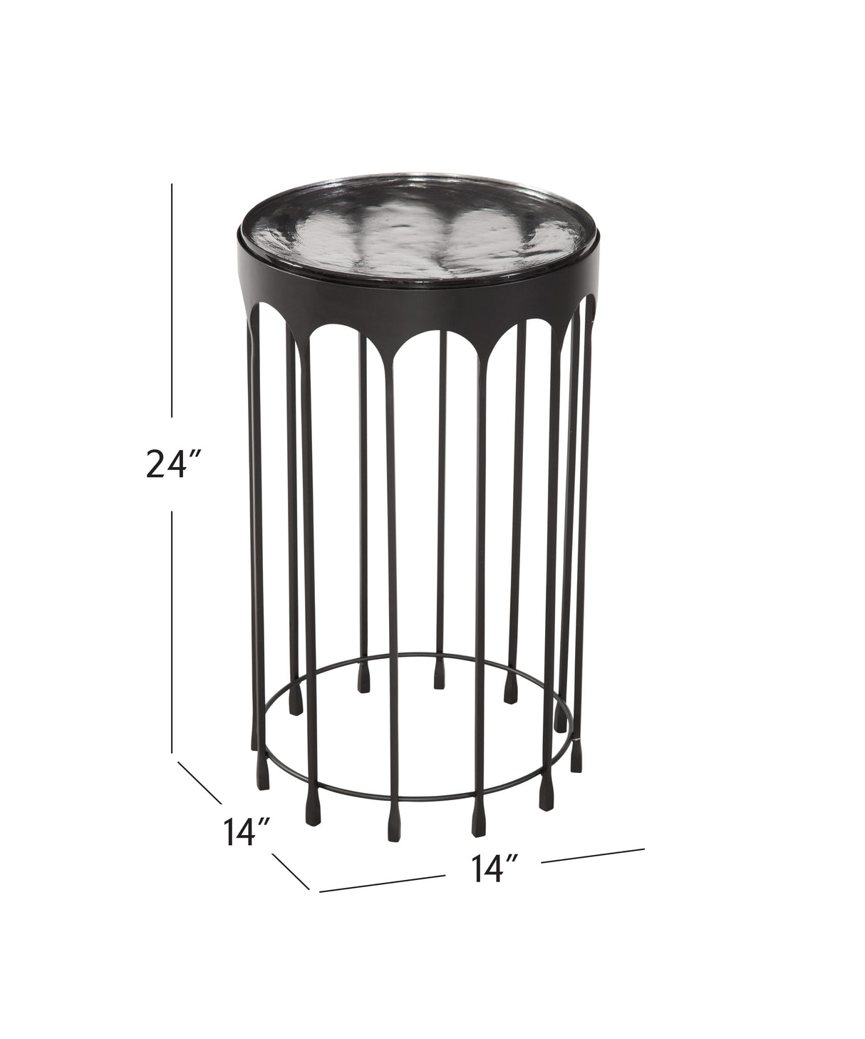 Bassett Black Hartley Accent Table
