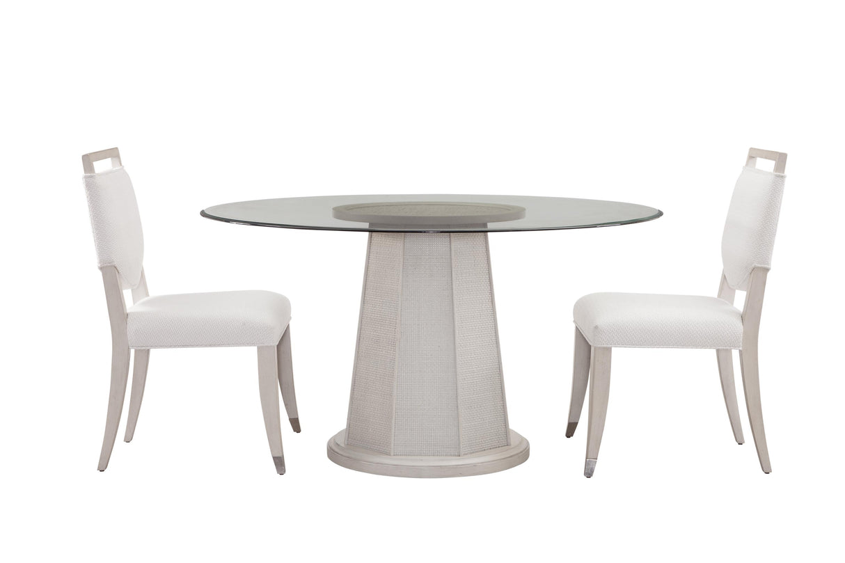 Bassett White Wash Mindi Korey 48" Round Dining Table