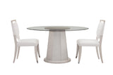 Bassett White Wash Mindi Korey 48" Round Dining Table