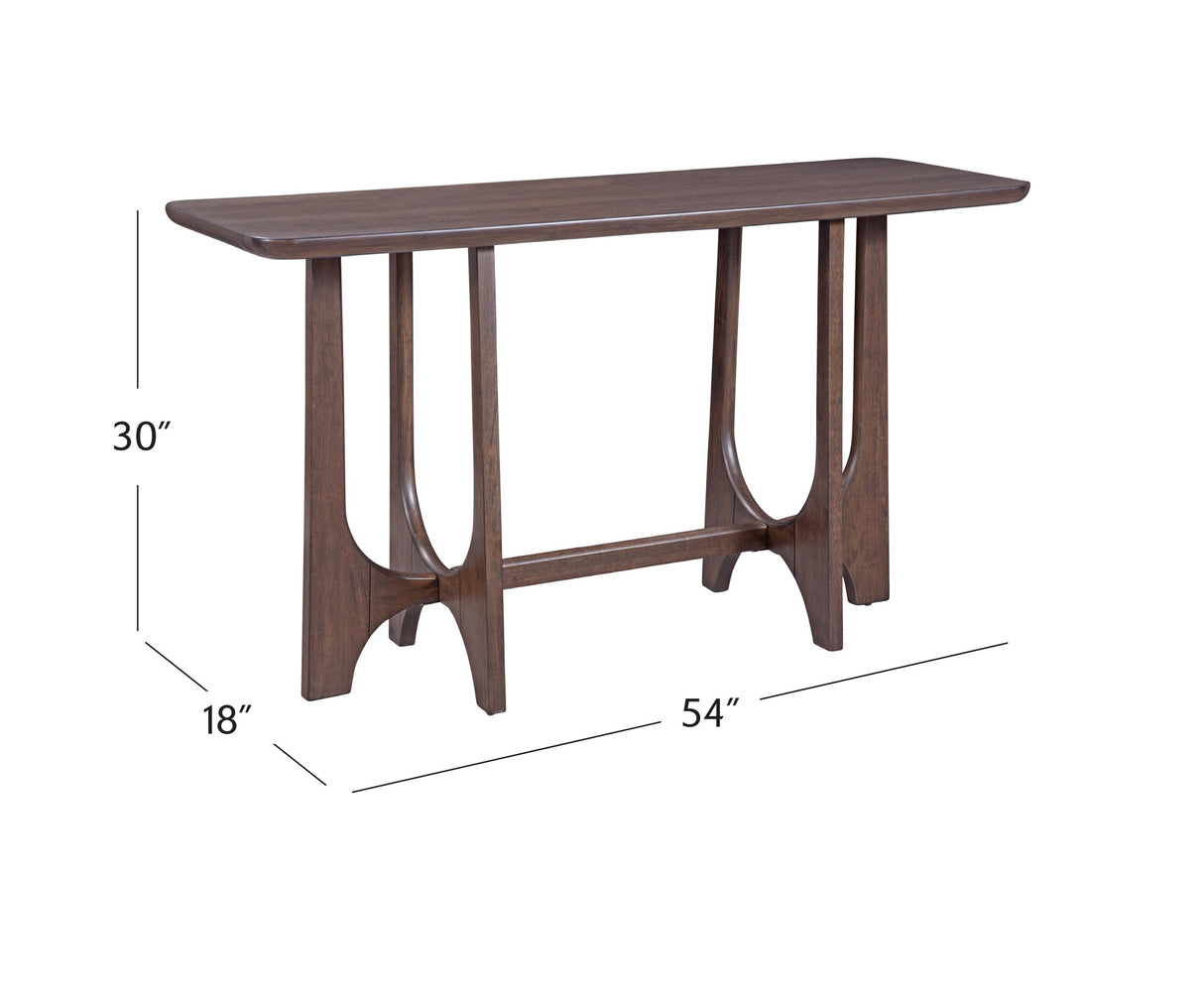 Bassett Antique Brown Oak Dunnigan Brown Oak Console