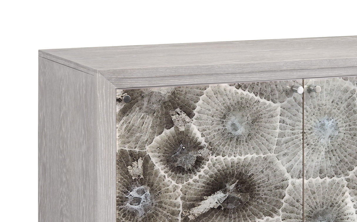 Bassett Gray Peninsula Ridge Bar Cabinet