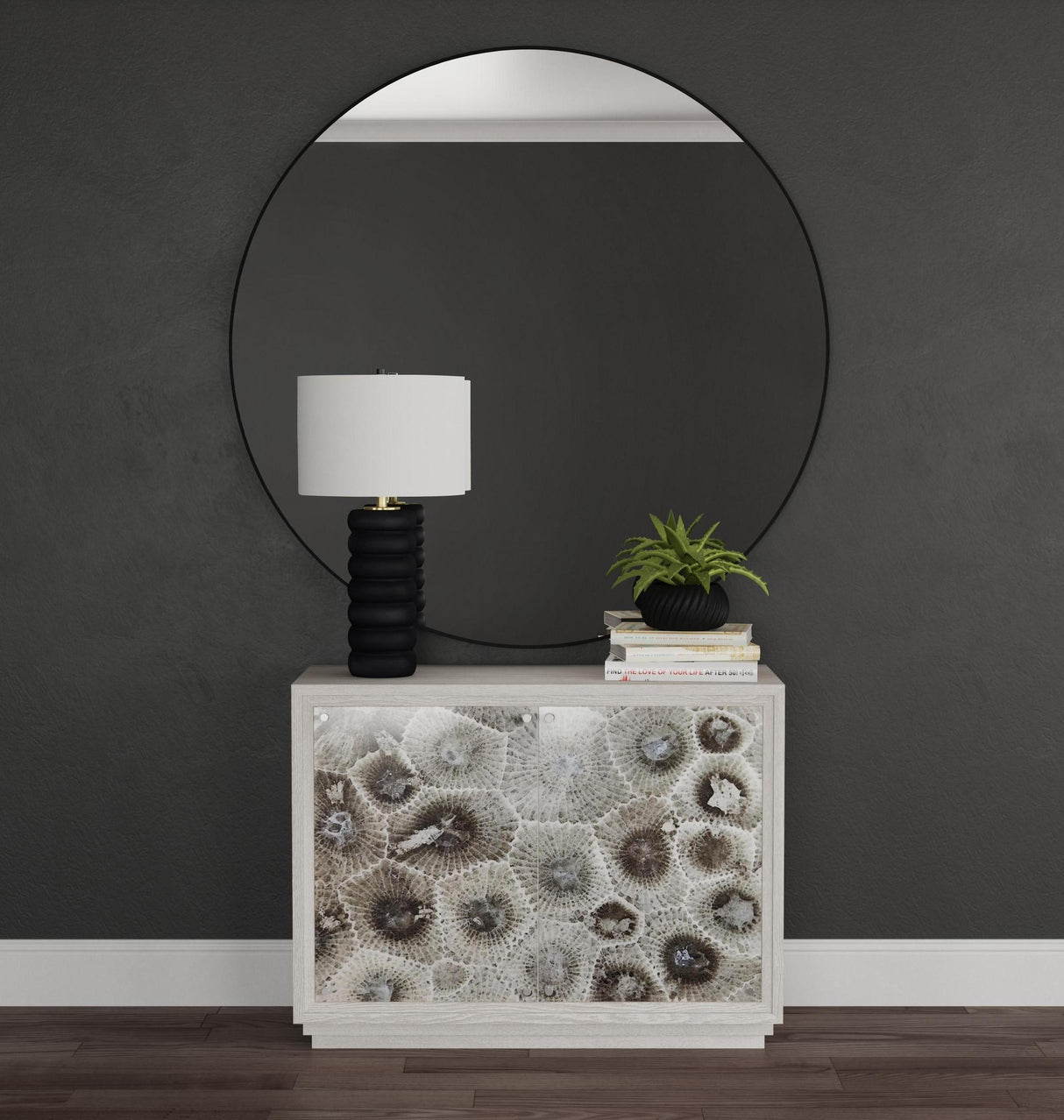 Bassett Gray Peninsula Ridge Bar Cabinet