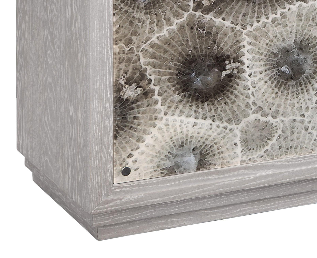 Bassett Gray Peninsula Ridge Bar Cabinet