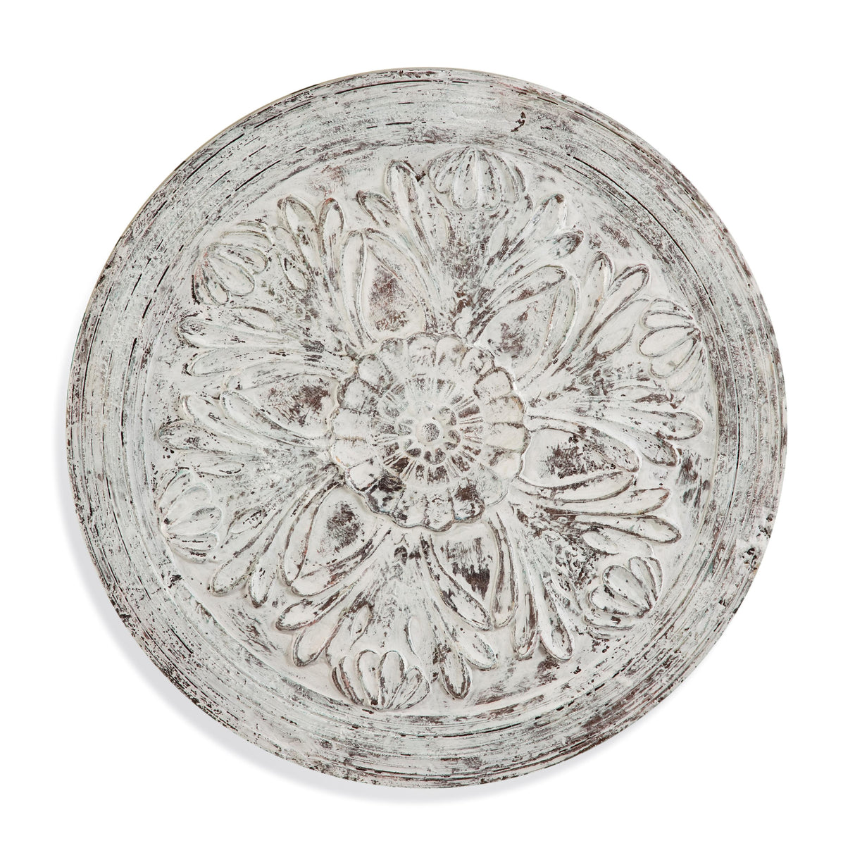 Bassett White Medallion Wooden Wall Art