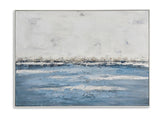 Bassett Blue Soft Waves Framed Canvas
