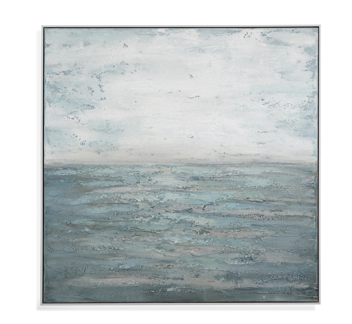 Bassett Blue / Grey Landslide Framed Canvas
