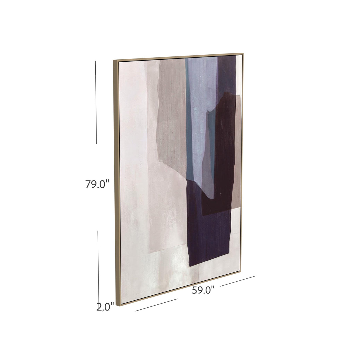 Bassett Blue Salone Framed Canvas