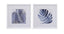 Bassett White Frame Leaves Framed Print Set of 2