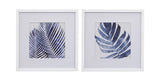 Bassett White Frame Leaves Framed Print Set of 2
