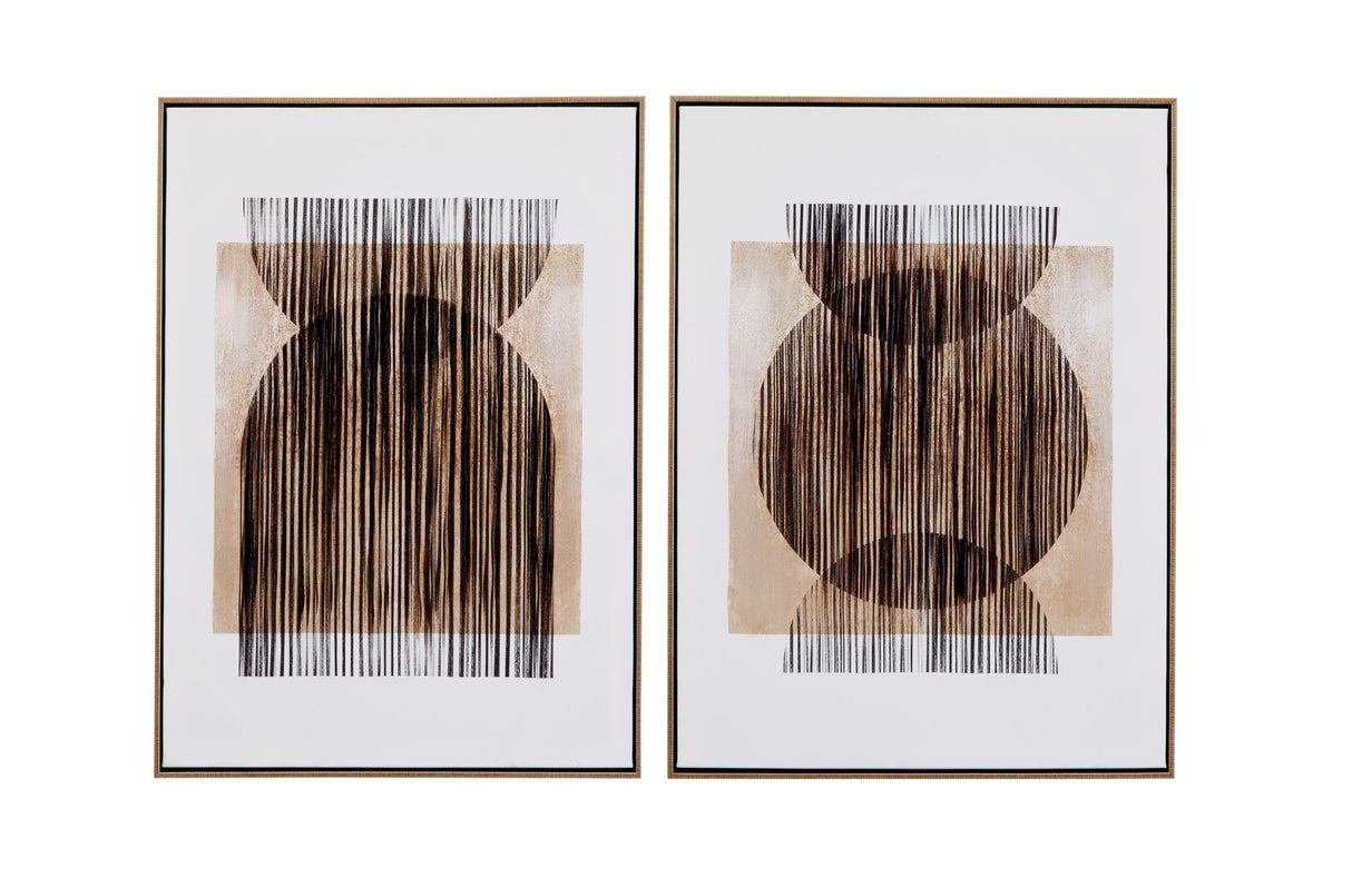 Bassett Gold Frame Together Framed Canvas Set of 2