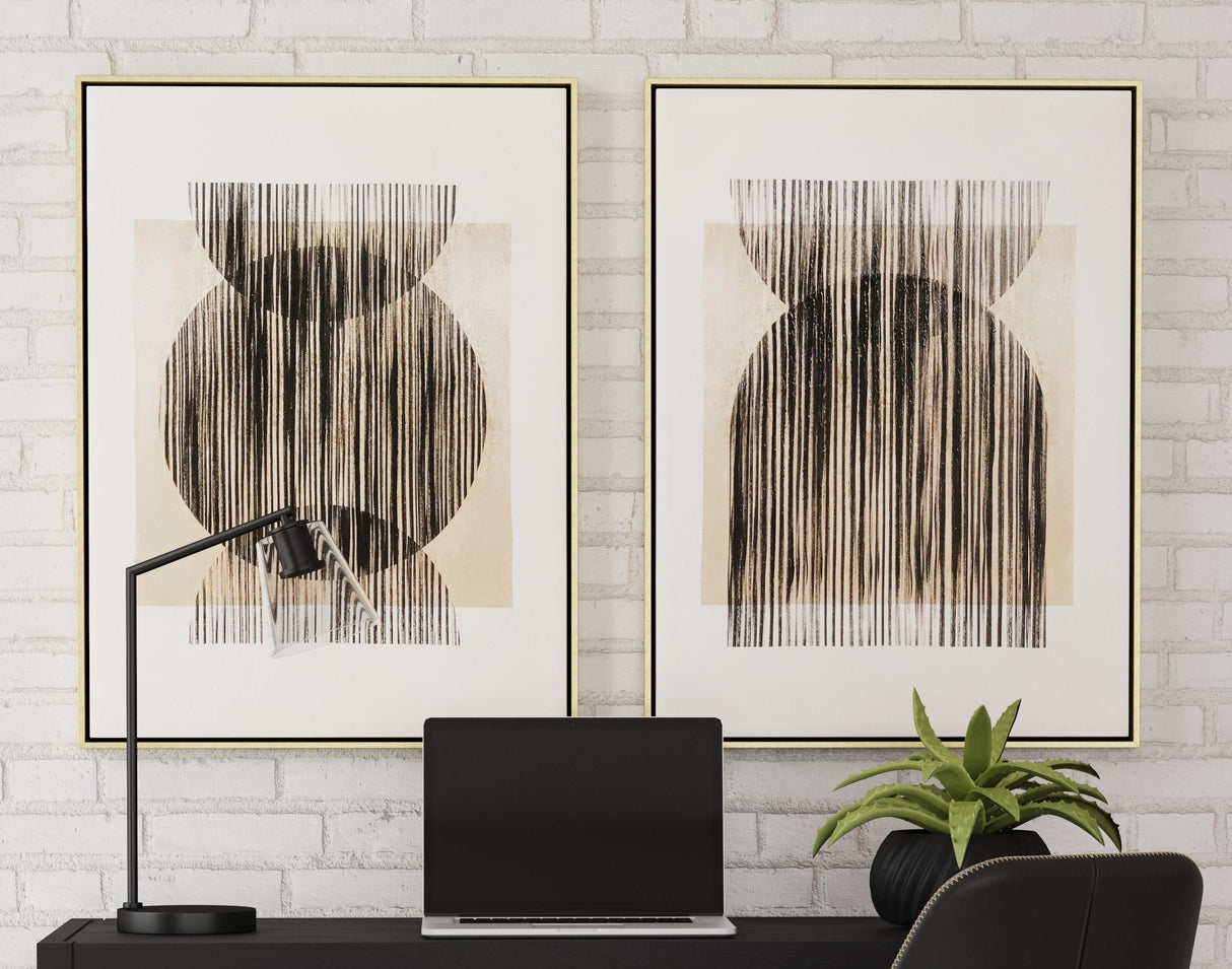 Bassett Gold Frame Together Framed Canvas Set of 2