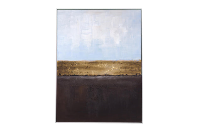 Bassett White Frame Garnet Framed Canvas